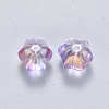 Two Tone Transparent Spray Painted Glass Beads GLAA-S190-005B-02-2