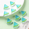 Transparent Enamel Acrylic Beads TACR-S155-001G-6