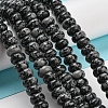 Synthetic Snowflake Obsidian Beads Strands G-D077-E01-03-2