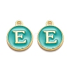 Golden Plated Alloy Enamel Charms X-ENAM-Q437-15E-1