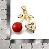 Brass Micro Pave Cubic Zirconia Pendants KK-Z104-01G-3