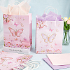 12Pcs 2 Colors Butterfly Print Paper Packaging Bags ABAG-BBC0001-29B-3