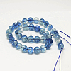 Dyed Round Natural Crackle Quartz Beads Strands G-K084-8mm-03A-3