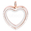 Alloy & Glass Floating Locket Pendants PW23032039666-1