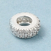 Rack Plating Brass Cubic Zirconia European Beads KK-K372-12S-1