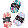 3 Rolls 3 Colors 3-Ply Crochet Yarn OCOR-GF0002-46-6