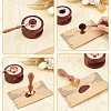 Brass Wax Seal Stamps with Wood Handle AJEW-WH0412-0053-3