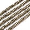 Faceted Rondelle Natural Pyrite Beads Strands G-I126-11-8x5mm-1