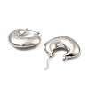 Non-Tarnish 304 Stainless Steel Hoop Earrings for Women EJEW-G358-07P-2