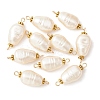 Acrylic Imitation Pearl Connector Charms PALLOY-YW0001-51-1