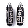 Tibetan Style 9-EyedZi Pendants G-T131-92A-2