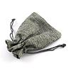 Polyester Imitation Burlap Packing Pouches Drawstring Bags ABAG-R005-18x13-04-3