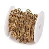 304 Stainless Steel Enamel Dapped Chain Oval Link Chains CHS-K021-15G-04-2