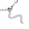 Non-Tarnish 304 Stainless Steel Bowknot Link Chain Necklace NJEW-K249-07P-3