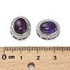 Brass Pave Natural Amethyst Multi-Strand Links KK-D366-01P-K-3