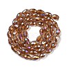 Transparent Electroplate Glass Beads Strands EGLA-N013-T4mm-B16-2