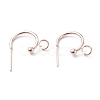 304 Stainless Steel Half Hoop Earrings STAS-Z028-B02-RG-1