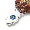 Chakra Natural Gemstone Chip Bead Keychain KEYC-JKC00415-02-5
