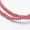 Electroplate Opaque Glass Beads Strands X-EGLA-J144-PL-B02-3