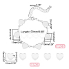 Heart 304 Stainless Steel Cabochon Setting Bracelets BJEW-AB00011-3