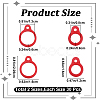 60Pcs 2 Style Silicone Pendant SIL-GF0001-42B-2