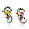 Ion Plating(IP) 304 Stainless Steel Lobster Claw Clasps X-STAS-G240-01A-C-2