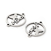 Tarnish Resistant 201 Stainless Steel Connector Charms STAS-A090-21P-2