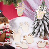 3 Sets Wooden Pendant Decorations WOOD-SC0001-86B-4