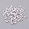 Acrylic Horizontal Hole Letter Beads X-PL37C9070-F-1