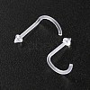 Acrylic L-Shaped Nose Ring AJEW-YW0001-06D-3