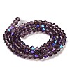 Transparent Electroplate Glass Beads Strands EGLA-A039-T3mm-L04-2