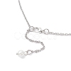 6Pcs 6 Colors Handmade Glass Beaded Prince with Crown Pendant 304 Stainless Steel Cable Necklaces for Women NJEW-JN05447-7