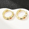 Brass Pave Cubic Zirconia Hoop Earrings KK-CBAD104-04G-I-2