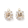 Clear Glass Charms KK-M233-31G-1