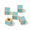 Rack Plating Brass Enamel Beads KK-B060-04G-06L-3