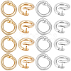 30Pcs 2 Colors Brass Snap Clasps KK-BBC0021-51-1