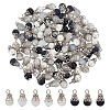 100Pcs Glass Pendants PALLOY-HY00103-1