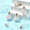 8Pcs Round Glass Bottle for Bead Containers BOTT-FS0001-03-8