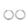 Tarnish Resistant 304 Stainless Steel Huggie Hoop Earrings EJEW-F111B-19mm-P-2
