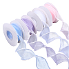 4Rolls 5 Yards ABS Pearl Edged Mesh Ribbon for Bowknot Making OCOR-ME0001-67-1