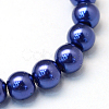Baking Paint Pearlized Glass Pearl Round Bead Strands X-HY-Q003-10mm-19-2