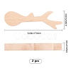 Unfinished Beech Wood Blank Spoon WOOD-WH0108-73-2