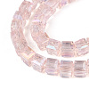 Electroplate Glass Beads Strands EGLA-D018-4x4mm-82-3