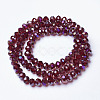 Electroplate Transparent Glass Beads Strands EGLA-A034-T2mm-F16-2