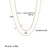 304 Stainless Steel Double Layer Necklaces BI6210-1-3