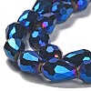 Electroplate Glass Beads Strands EGLA-D017-12x8mm-1-3