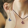 25Pcs 5 Colors Zinc Alloy Butterfly Charms ENAM-SZ0001-81-7
