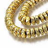 Electroplated Natural Lava Rock Beads Strands G-T114-67G-3
