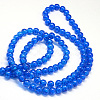 Baking Paint Transparent Crackle Glass Round Bead Strands DGLA-Q018-10mm-69-3
