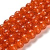 Spray Painted Crackle Glass Beads Strands X-CCG-Q001-10mm-09-1